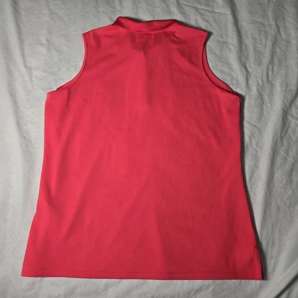 Columbia PFG Polo Sleeveless Shirt Women Large Golf Logo EUC - Picture 8 of 8